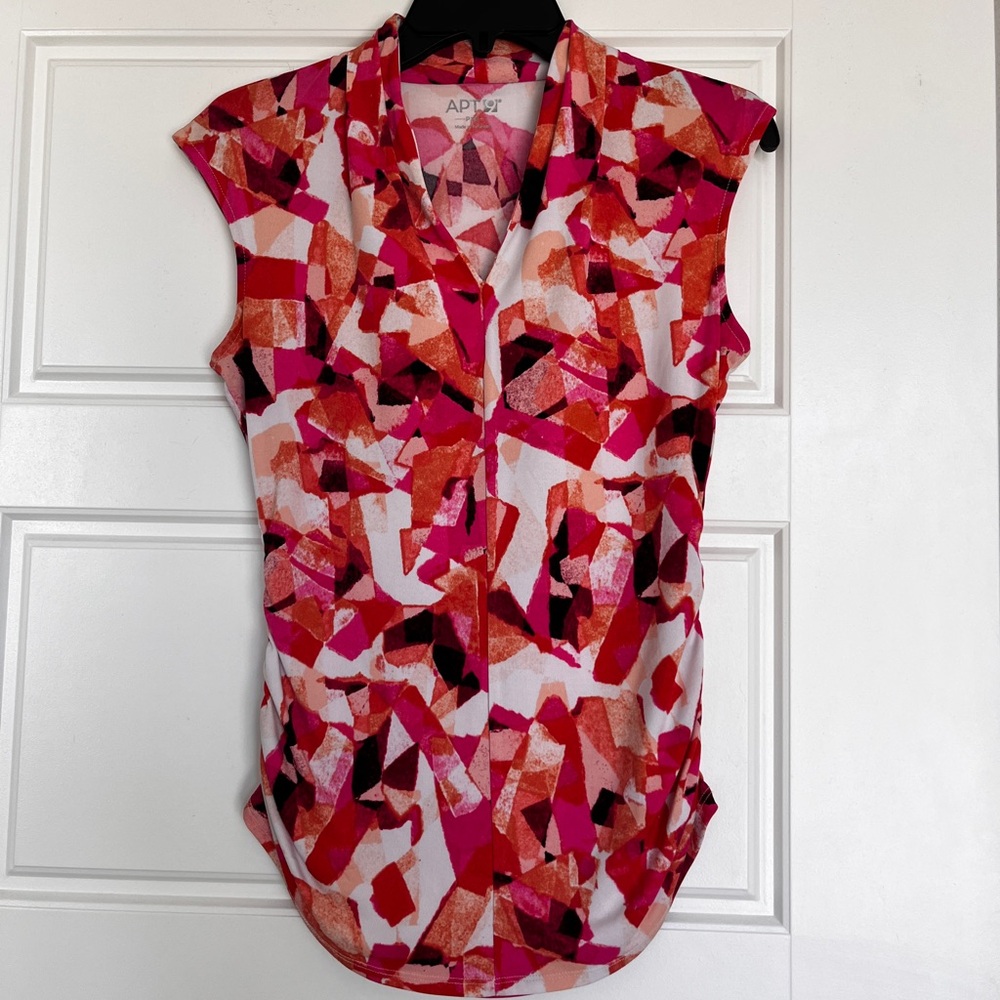 Apt. 9 Pink Geometric Work Tank Size PXS 🩷🧡